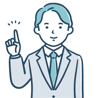 指差しする男性のイラスト
